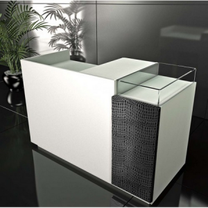 Comptoir magasin POINT L.160 cm Laqué Blanc